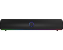 GENESIS - Soundbar - voor gamers - Helium 312BT - 2.0 bluetooth - zwart - Beste Soundbar - RGB verlichting - Touch Control - Draadloos - Dubbele verbinding