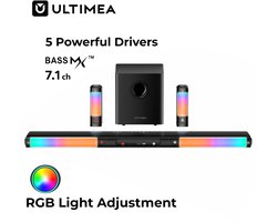 Innovastore Soundbar - Surround Soundbar - 2 Surround Speakers - Subwoofer - TV-geluidssysteem - RGB-verlichting - Smart tv