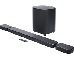 JBL Bar 800MK2 - 5.1.2 Dolby Atmos Soundbar - Draadloze Subwoofer met Diepe Bas - Afneembare Surround Speakers - 780W Home Cinema Set - HDMI eARC - WiFi, AirPlay & Chromecast - Zwart