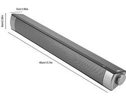 KARZO - Bluetooth 5.0 Soundbar - Draadloze Stereo Subwoofer - Thuis Theater Audio met AUX en Microfoon