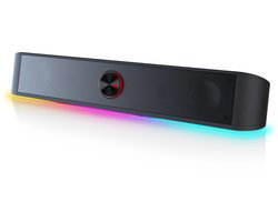 Lamor Soundbar - Soundbars - Soundbars voor tv - Speakers - RGB-verlichting - Plug and Play - 2x4 W - 30cm - Stereo(2.0) - USB
