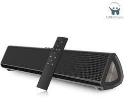 LifeStages - Soundbars Voor TV - Compacte Geluidsbalk Voor TV PC - Draagbare Bedrade En Draadloze Bluetooth 5.0 - TV Stereo Luidsprekers Soundbar - Home Theater Surround Sound Systeem
