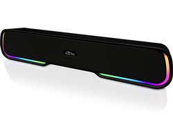 Media-Tech - Draagbare Bluetooth-geluidspreker - meerkleurige RGB-achtergrondverlichting - RMS 10W, PMPO 450W, FM-radio, MP3. AUX