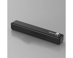 Puluz Bluetooth Subwoofer Soundbar TV Audio Wandmontage Computerluidsprekers Home Theater Muziek Draadloze Bluetooth-luidspreker - Zwart