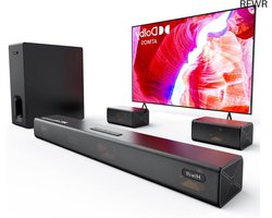 RFWR® 5.1ch Dolby Atmos Surround Soundbar met Draadloze Subwoofer en Achterluidsprekers voor Thuisbioscoop