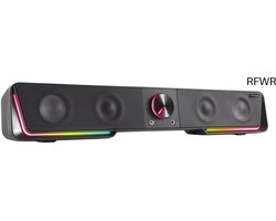 RFWR® RGB Stereo Soundbar met Bluetooth - Luidspreker voor Smartphone, Tablet, PC en TV - Hoofdtelefoon- en Microfoonaansluiting