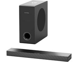Rustive Soundbar - Soundbars voor TV - Soundbar met Subwoofer - Met Bluetooth - 160W - 3D Surround Geluidssysteem - Zwart