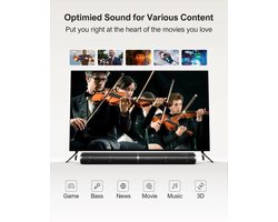 Shoppee Soundbar voor tv - Soundbar 190W 2.1 Tv Soundbar Home Theater Geluidssysteem Bluetooth Speakers - Subwoofer - Ondersteuning Optische Aux Hdmi Speaker