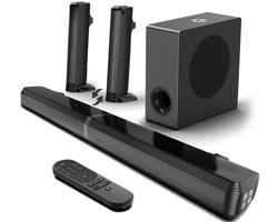 Soundbar - Soundbars voor TV en Theater - Soundbar met Subwoofer - 200W - 4.1CH - HDMI-ondersteuning - Heimkino Soundsystem - Bluetooth-Luidspreker Soundbar Subwoofer met optische - Zwart