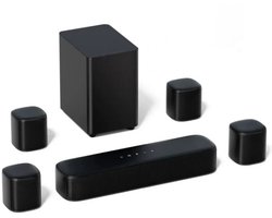 Soundbar - Soundbars voor TV en Theater - Soundbar met Subwoofer - 7.1CH - Virtuele Surround Soundbar - Smart App Control - Compatibel met AUX -Optical Input - USB - 330W Piekvermogen - 4 Surround Speakers - Zwart
