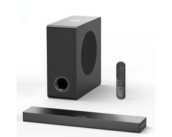 Soundbar voor TV met Subwoofer – Krachtig 160W Geluid – Bluetooth 5.3 – Slank Design – HDMI ARC / Optisch / AUX-Aansluiting