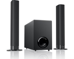 SyncGear 2-in-1 Soundbar met Subwoofer – Nieuw 2026 – Geen Luiden Opstart Geluiden – Home Cinema – 130W – Bluetooth 5.3 – HDMI ARC – TV Speakers – Surround Set Home Cinema – Draadloze Actieve Subwoofer