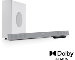 Teufel CINEBAR 11 voor Dolby Atmos 2.1-Set - Soundbar met draadloze subwoofer - Bluetooth met aptX - Virtuele surround sound - wit
