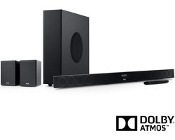 Teufel CINEBAR 11 voor Dolby Atmos "4.1-Set" - Soundbar met draadloze subwoofer & rearspeakers - Bluetooth met aptX - Virtuele surround sound - zwart