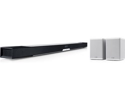 Teufel CINEBAR LUX Surround 5.0-Set - Slanke high end bluetooth soundbar - HDMI - Geïntegreeerde subwoofer - Rearspeakers - Bluetooth - Spotify - wit