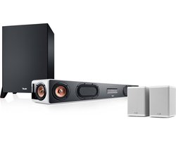 Teufel CINEBAR ULTIMA Surround Power Edition 4.1-Set - Soundbar met 6 high performance drivers - Draadloze subwoofer en rearspeakers - wit