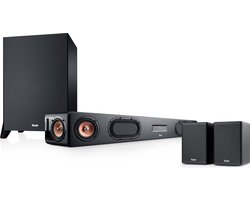 Teufel CINEBAR ULTIMA Surround Power Edition 4.1-Set - Soundbar met 6 high performance drivers - Draadloze subwoofer en rearspeakers - zwart