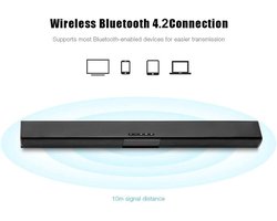 TV Soundbar - Bluetooth Soundbar Met Afstandsbediening - 4 Speakers - Magnetische Hoorn - Soundbar voor tv - Ondersteunt TF Kaart - Zwart