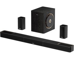 ULTIMEA 5.1.2 Draadloos Surround Sound-systeem voor tv, Dolby Atmos, 530W soundbar met draadloze subwoofer, HDMI eARC, BT 5.4, Skywave X40