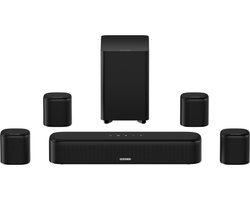ULTIMEA - 7.1 Virtual Surround Sound Bar - Soundbar voor tv - met 4 surround speakers - App bediening - Soundbar met subwoofer - Aura A40
