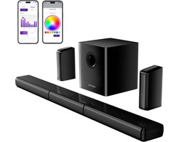 ULTIMEA Apollo S70 Ultra - 7.1 Luidsprekersysteem met RGB Verlichting, APP Bediening, Soundbar Zwart