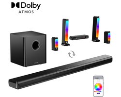ULTIMEA Apollo S90 – 9.1 Soundbar met Dolby Atmos, RGB en Subwoofer – Soundbar voor TV – Zwart