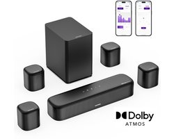 ULTIMEA - Dolby Atmos -7.1 soundbar - subwoofer- Home Cinema Systeem voor
