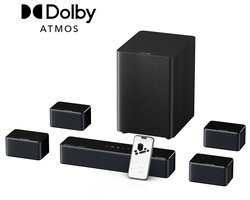 ULTIMEA Poseidon D80 Boom 7.1 Dolby Atmos soundbar met draadloze subwoofer en 4 surround speakers