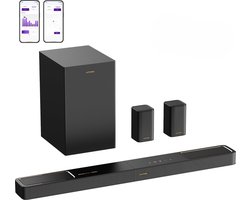 ULTIMEA Skywave F40 Boom - 5.1.2 Dolby Atmos Soundbar met 6,5-inch Subwoofer geschikt voor TV - Zwart