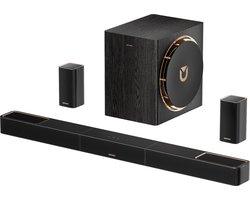 ULTIMEA Skywave X50 - 5.1.4 Sound Systeem met Dolby Atmos en 8" Draadloze Subwoofer Soundbar Zwart