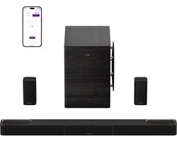 ULTIMEA Skywave X70 - 7.1.4 Sound Systeem met Dolby Atmos en 10" Draadloze Subwoofer, APP-Bediening Soundbar Zwart