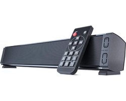 VIN® Soundbars – Soundbar met DSP-Technologie – Speaker met Bluetooth -Soundbar met Subwoofer – Soundbar PC – AUX – USN – TF-Kaart- met Ingebbouwde Microfoon – Klein - Zwart