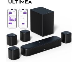 Waves - Soundbar - Soundbars voor tv - Soundbars - Surround set home cinema - Soundbar met subwoofer - 330 Watt -