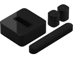 WLAN soundbar speaker voor home cinema (5.1 set met Beam + Sub + 2x One)