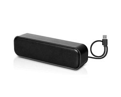 Ynkkvre -USB Desktop Speaker – Compacte Soundbar met Plug & Play, Eén Kabel voor Stroom & Audio, Ideaal voor Thuiswerken en Gaming