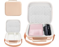 Harde hoes voor Canon SELPHY CP1500/CP1300/CP1200, met verstelbare schouderriem, roze (alleen tas)