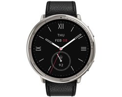 Amazfit Active 2 Round - Smartwatch - 44 mm - Black leather