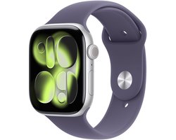 Apple Watch 11 - Wifi - 46mm - Silver Aluminium Case with Purple Fog Sport Band - S/M