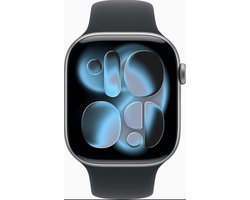 Apple Watch 11 - Wifi + 5G - 42mm - Space Grey Aluminium Case with Black Sport Band - S/M