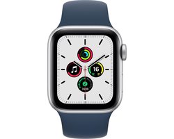 Apple Watch SE 2021 - Smartwatch dames en heren - 40mm - Zilver