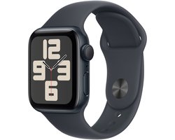 Apple Watch SE 2024 GPS 40mm Midnight Aluminium Case with Midnight Sport Band - M/L