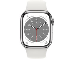 Apple Watch Series 8 - 4G - 41mm - Zilver Roestvrijstaal