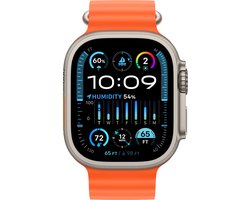 Apple Watch Ultra 2 - GPS + Cellular - 49mm - Titanium Case with Orange Ocean Band�