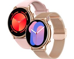 Cinturio Elegance Smartwatch voor dames - Twee bandjes goud en roze!