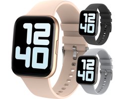 Cinturio SQ1 Gold - Smartwatch voor heren en dames - Sporthorloge – beschikbaar in 4 kleuren