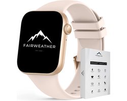 Fairweather Smartwatch Ultra – Heren & Dames – HD – Stappenteller – Slaapmeter – hartslagmeter – Geschikt voor iOS en Android - Rose goud