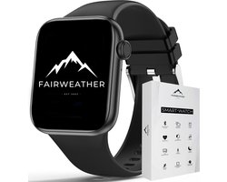 Fairweather Smartwatch Ultra – Heren & Dames – HD – Stappenteller – Slaapmeter – hartslagmeter – Geschikt voor iOS en Android - Zwart