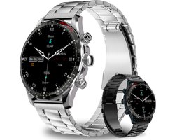 FOXLY Smartwatch M68 Touch screen - 45mm - IP67 Waterdicht - Android - iOS - Heren & Dames - Zilver
