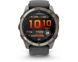 Garmin fenix 8 Pro - Smartwatch - 51 mm - AMOLED - Ingebouwde inReach® technologie - LTE connectiviteit - Tot 27 dagen batterijduur - Titanium
