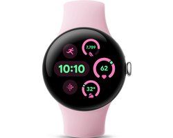 Google Pixel Watch 3 - Smartwatch - 41mm - Zilver/Roze